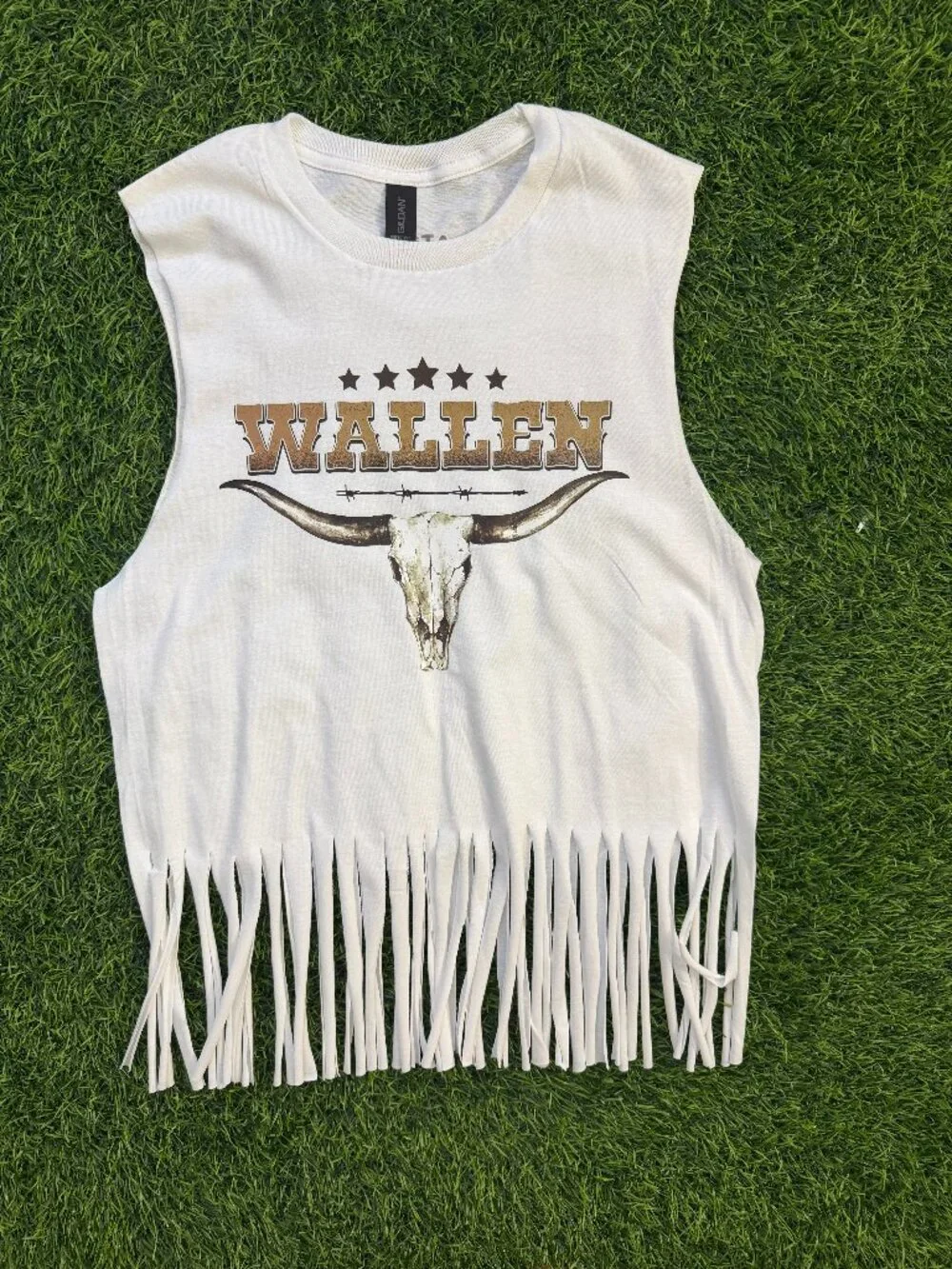 NOT PERFECT Wallen Fringe Muscle Tank - Picture 1 of 2